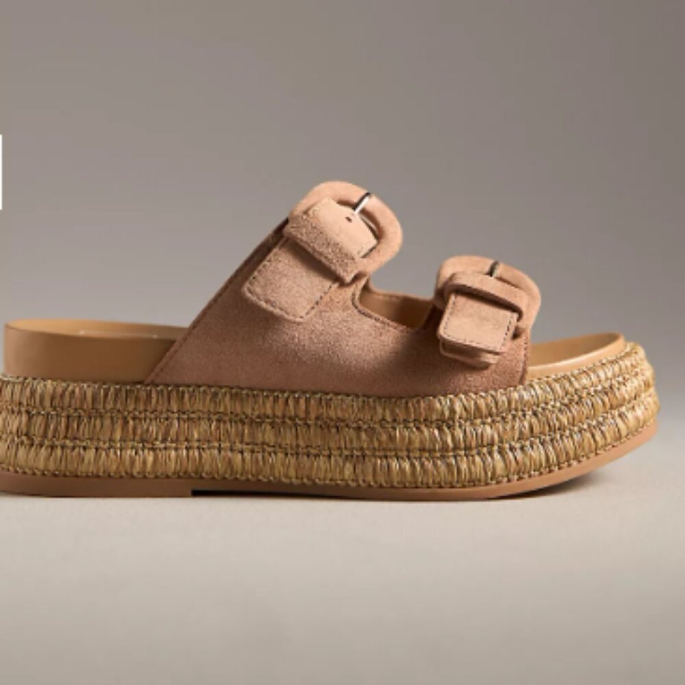 Dolce Vita Witny Buckled Platform Slide Sandals Size 7 - size sold out online